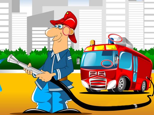 Fire Trucks Differences Game Image Fire Trucks Differences Game