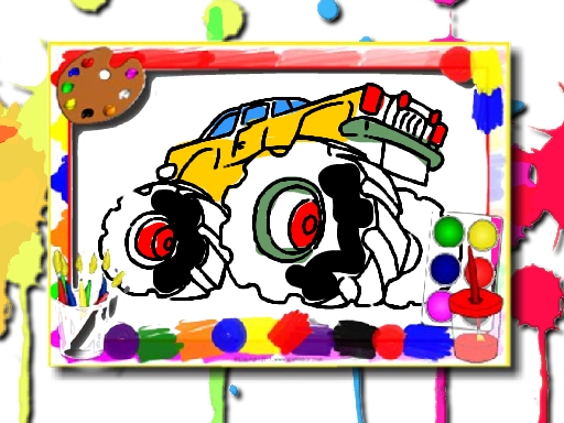 Monster Truck Coloring Book Game